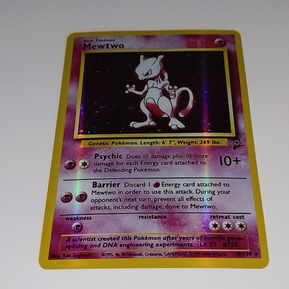 Pokemon Other - Mewtwo Holographic Pokemon Card